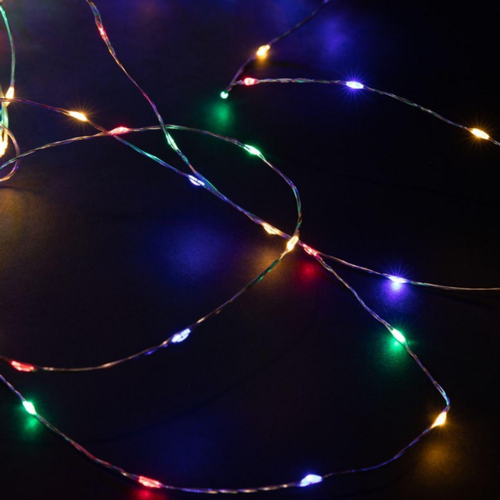 Visuel 2 du produit Guirlande lumineuse micro LED à lumière animée multicolore sur secteur - 15 m