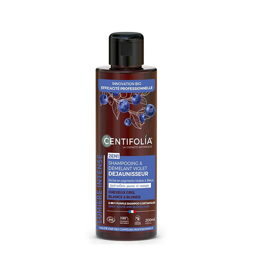 Visuel 1 du produit Shampooing & démêlant 2 en1 bio violet déjaunisseur Centifolia - 200 ml