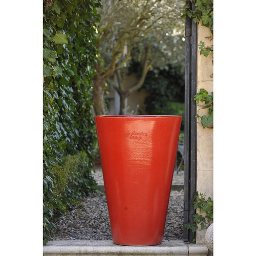 Visuel 1 du produit Pot Mazagran rouge tomate en terre cuite émaillée H 63 cm x Ø 55 cm