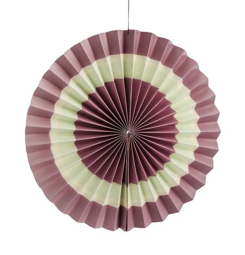 Visuel 1 du produit Suspension en papier blanc et mauve Rosace - Ø 30 cm