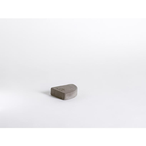 Visuel 1 du produit Pied quart de rond en terre grise H 2,5 x Ø 12 cm