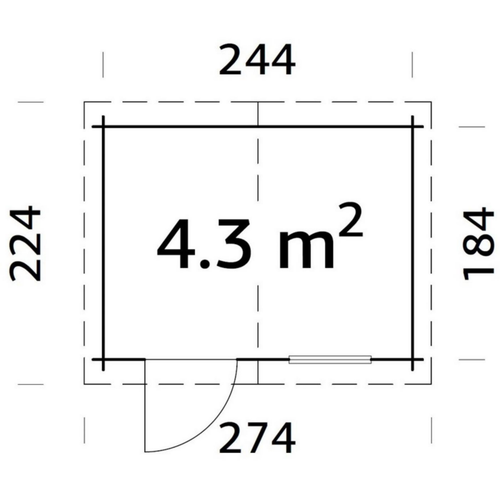 Visuel 6 du produit Abri de jardin naturel White Wood Rimini - 4.3 m² / 19 mm