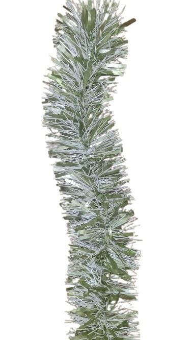 Visuel 1 du produit Guirlande de sapin scintillante coloris vert et or en plastique - 100 mm x 2 m