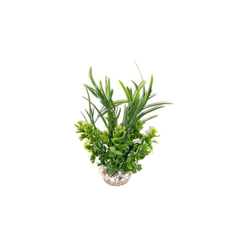 Visuel 1 du produit Herbe papillon verte en plastique 15 cm