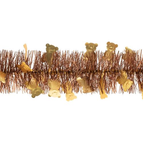 Visuel 1 du produit Guirlande de sapin oursons coloris cuivre et doré en plastique - Ø 90 mm x 2 m