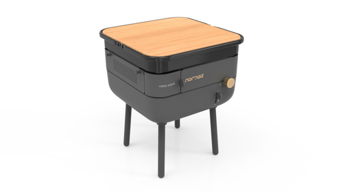 Visuel 7 du produit Plancha Nomad au gaz coloris noir en acier Forge Adour Nomad - 33,5 x 33,5 x 21,5 cm