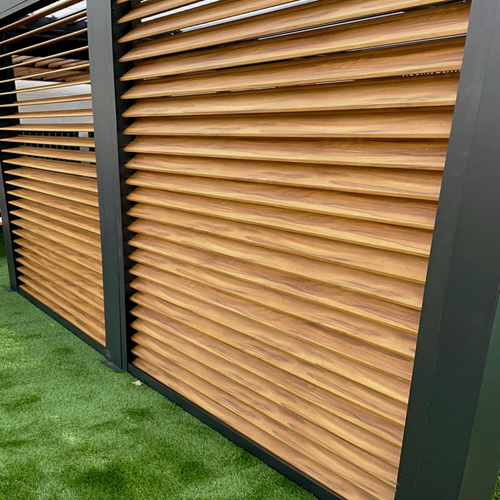 Visuel 2 du produit Ventelles mobiles pour pergolas 3630 BI / PER 2430 BI coloris gris en aluminium - 3 m