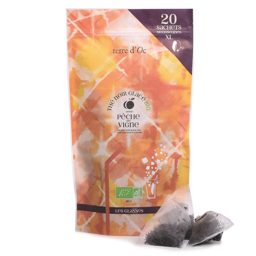 Visuel 1 du produit Thé glace bio pêche de vigne Terre d'OC - 80 g