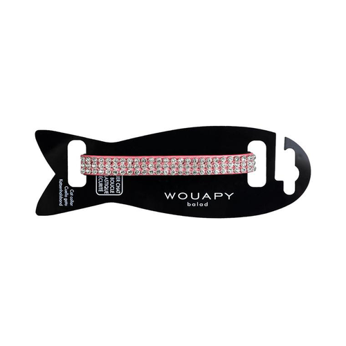 Visuel 1 du produit Collier pour chat en simili cuir coloris rose Wouapy Diam's - Taille unique