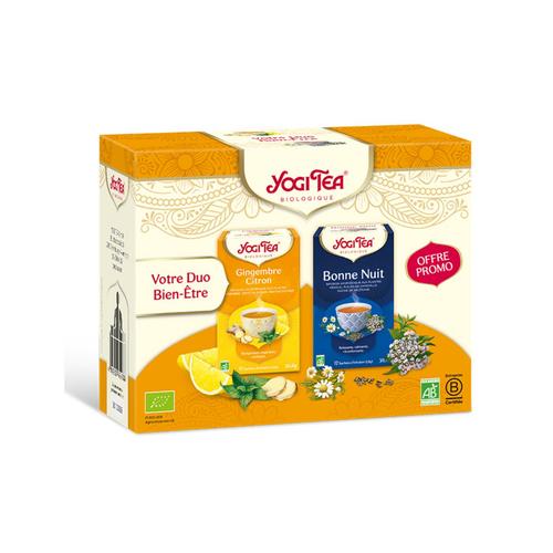 Visuel 1 du produit Coffret de thé duo Bonne Nuit et Gingembre Citron Yogi Tea - 2 x 17 sachets