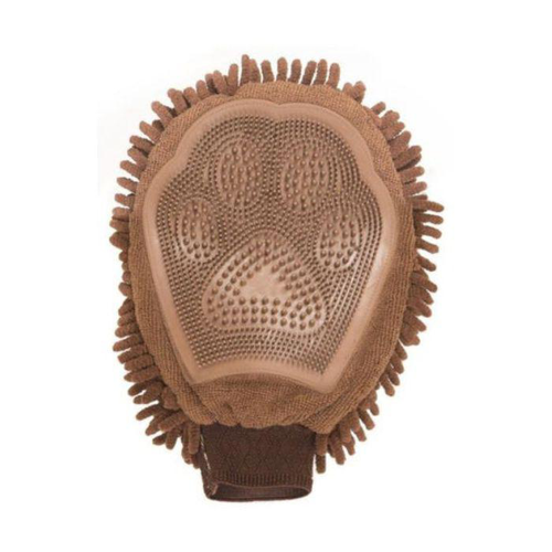 Visuel 1 du produit Gant de toilettage marron - 25 x 18 cm