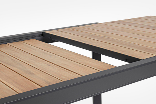 Visuel 6 du produit Table Calla naturel avec allonges coloris bois en aluminium - 220/340 x 100 cm