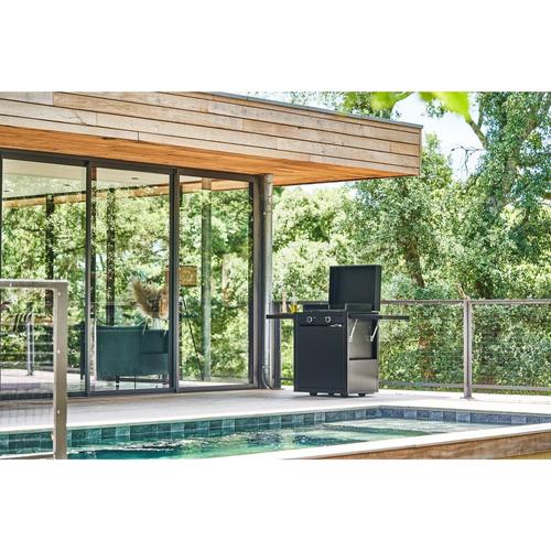 Visuel 2 du produit Chariot Modern coloris noir en acier Forge Adour - 162,3 x 57,3 x 98,7 cm