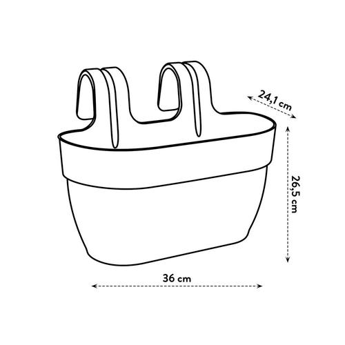 Visuel 8 du produit Pot easy hanger en plastique recyclé coloris jaune miel Elho Vibia Campana moyen modèle - 26,5 x 24,1 x 24,1 cm