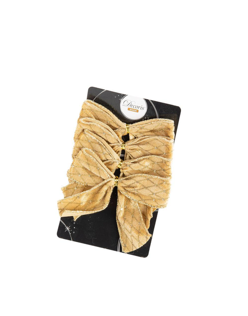 Visuel 5 du produit Nœud or en polyester - 2,50 x 10 x 10 cm