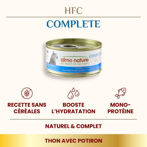 Visuel 2 du produit Pâtée pour chat complète HFC au thon et potiron Almo Nature - 70 g
