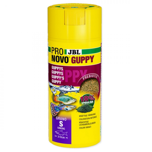 Visuel 1 du produit Granulés pour guppy enrichis - 136g/250ml - JBL ProNovo Grano S