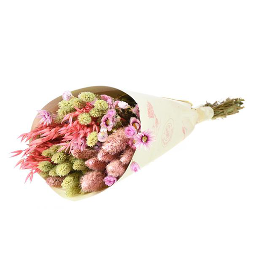 Visuel 1 du produit Bouquet de fleurs séchées rose Naturalys Happy rose - 50 cm