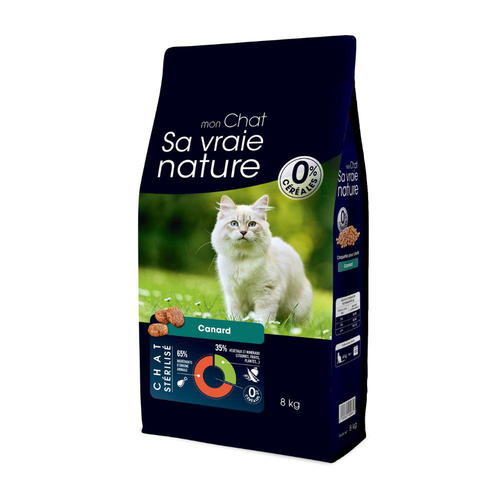 Visuel 1 du produit Croquette pour chat stérilisé au canard Sa vraie nature - 8 kg