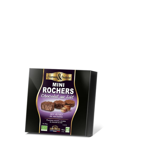 Visuel 1 du produit Coffret rochers praliné noisette chocolat lait bio Saveurs & Nature - 135 g
