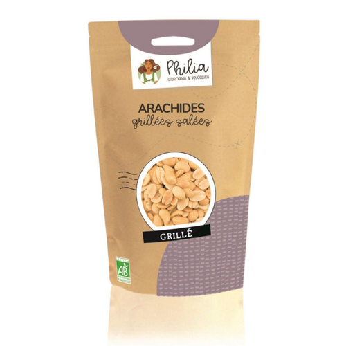 Visuel 1 du produit Cacahuètes grillées salées bio Philia - 200 g