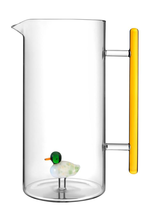 Visuel 1 du produit Pichet en verre avec figurine canard ambre/vert Médard de Noblat Topies - 1,1 L