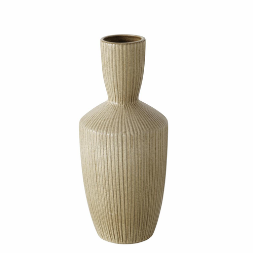 Visuel 1 du produit Vase en céramique beige mate Oasis - Ø 13 x H 30 cm