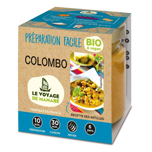 Visuel 1 du produit Préparation facile colombo Bio Le voyage de Mamabé - 80 g