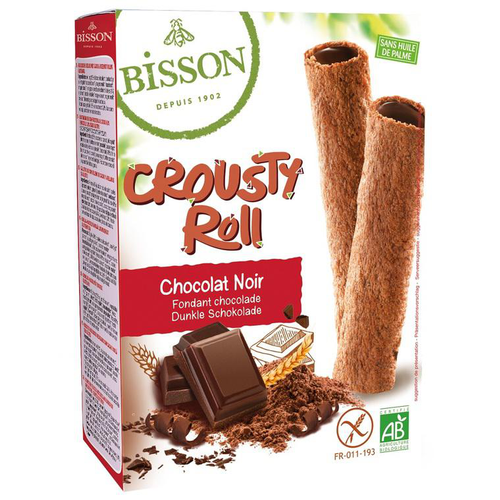 Visuel 1 du produit Crousty roll au chocolat noir bio Bisson - 125 g