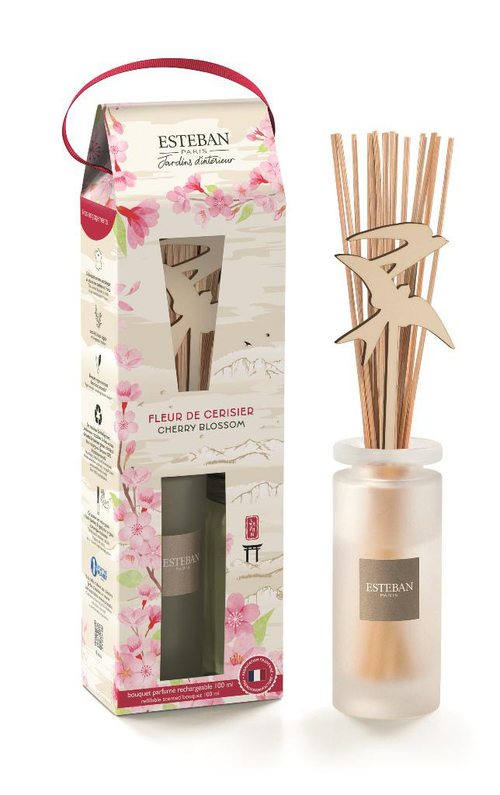 Visuel 1 du produit Bouquet parfumé initial avec recharge Fleur de cerisier Esteban - 100 ml