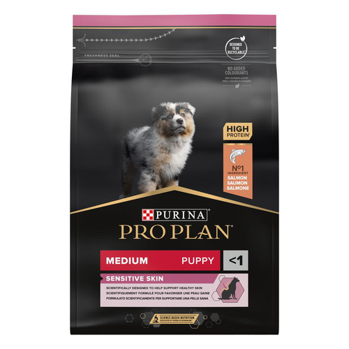 Visuel 2 du produit Croquette pour chiot de taille moyenne peau sensible Pro Plan - 3 kg
