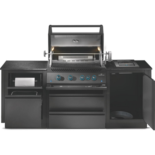 Visuel 2 du produit Cuisine extérieure barbecue gaz noir Napoléon Oasis Big32 - 224,5 x 83 x 129,1 cm