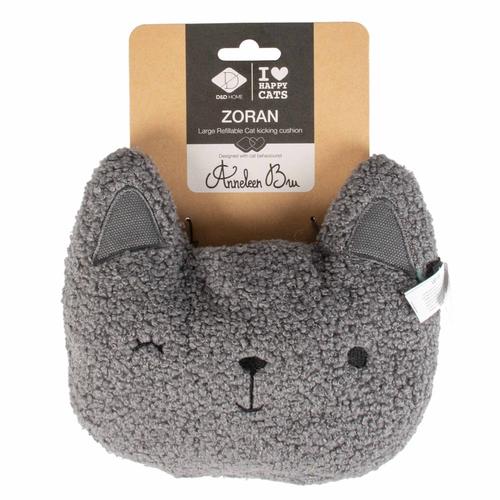 Visuel 2 du produit Jouet pour chat coloris gris coussin à remplissage d'herbes Happy Cat D&D Home Zoran - 19 x 5 x 16 cm