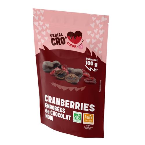 Visuel 1 du produit Cranberries chocolat noir Serial Crocoeur - 100 g