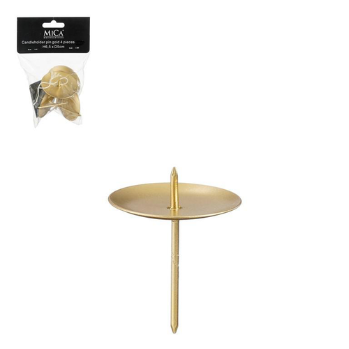 Visuel 1 du produit Ensemble de 4 bougeoirs fins dorés - Ø 2 x H 8,5 cm
