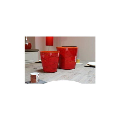 Visuel 1 du produit Pot Odyssée de 3,7 L en terre émaillée coloris orange Ø 18 x 18 cm