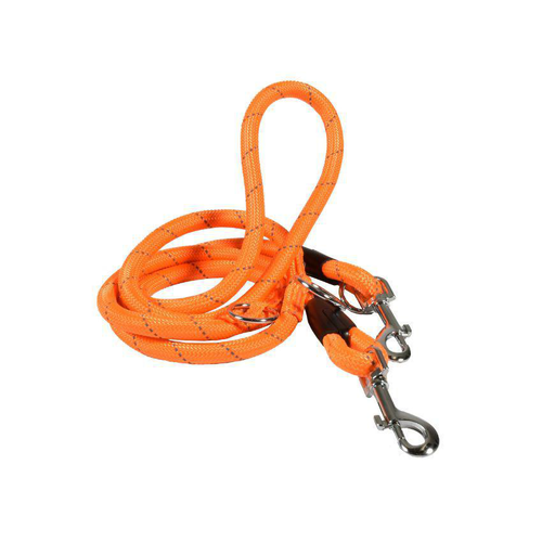 Visuel 1 du produit Laisse pour chien en nylon rond coloris orange 3 positions Bobby Walk - Taille unique