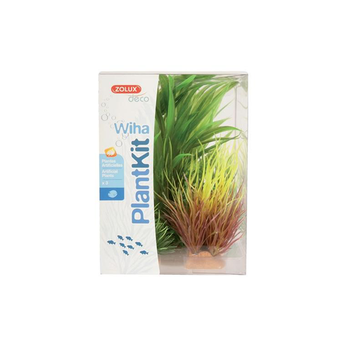 Visuel 1 du produit Kit aquarium coloris multicolore 3 plantes artificielles Zolux Plantkit Wiha n°2 - 11 x 11 x 15 cm