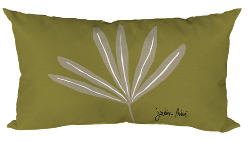 Visuel 1 du produit Coussin déco en polyester/coton Vanara Vert - 50 x 30 x 15 cm