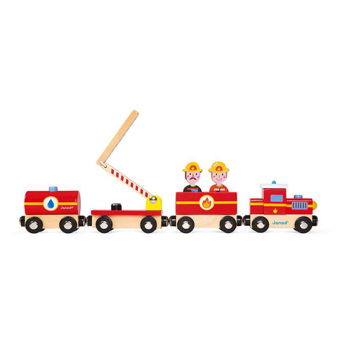 Visuel 1 du produit Train Pompiers story Janod - 34,3 cm