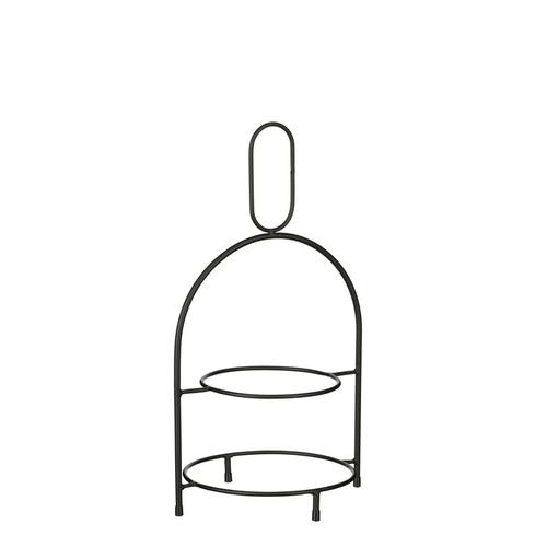 Visuel 1 du produit Porte-assiettes en fer noir Rama - 28 x 23 x 49 cm