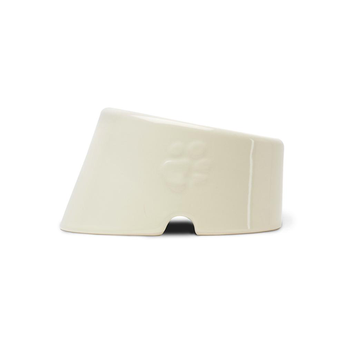 Visuel 1 du produit Gamelle pour chien à la face aplatie coloris beige en grès Scruffs – 18 x 15 x 10,5 cm