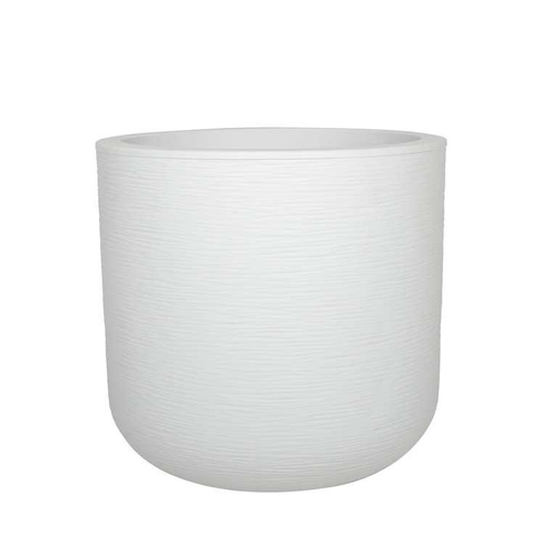 Visuel 1 du produit Pot rond blanc cérusé Eda Plastique graphit up - Ø 38,5 x 36,8 cm
