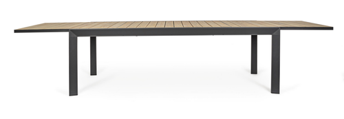 Visuel 2 du produit Table Calla naturel avec allonges coloris bois en aluminium - 220/340 x 100 cm