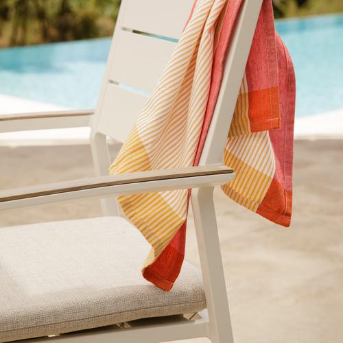 Visuel 8 du produit Fauteuil Calla coloris blanc en aluminium - 58,5 x 55,5 x 90 cm