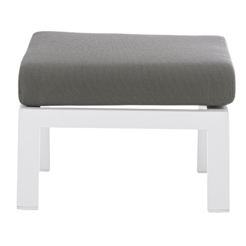 Visuel 2 du produit Pouf ottoman Kledi en aluminium, teinte pelican - BIZZOTTO Kledi