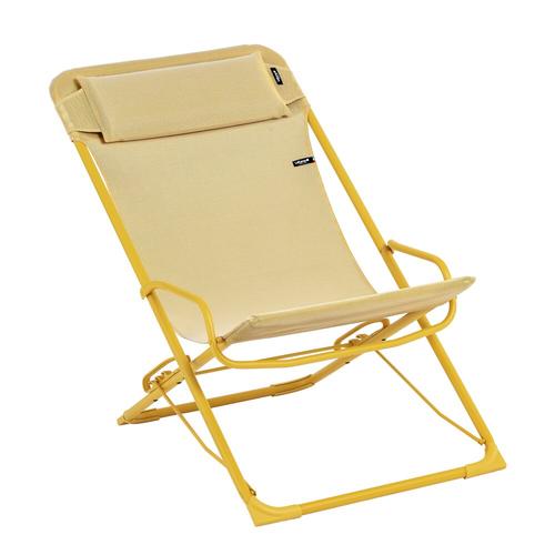 Visuel 1 du produit Transat transaswing colorblock Lafuma coloris jaune en acier - 60 x 83 x 91 cm