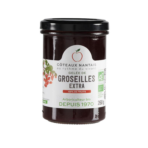 Visuel 1 du produit Gelée extra de groseilles bio Coteaux Nantais - 260 g