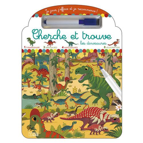 Visuel 1 du produit Je joue, j’efface, et je recommence “Cherche et trouve les dinosaures” Editions Lito