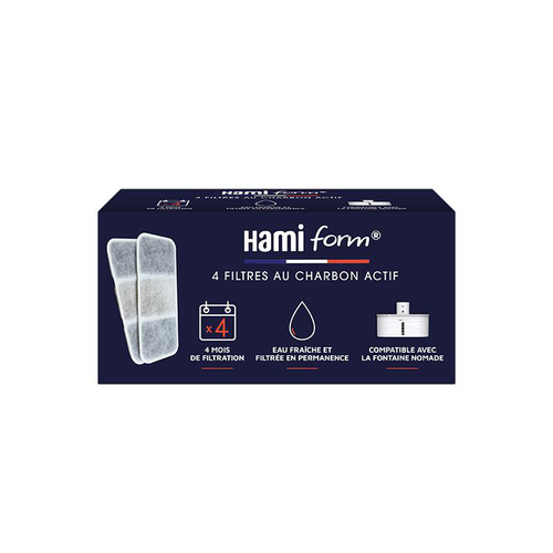 Visuel 1 du produit Filtres pour fontaine à eau automatique nomade coloris blanc Hamiform - x 4